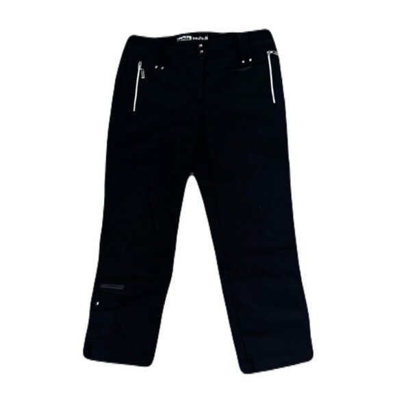 Jamie Sadock 0 Black Golf Capri Pants Zippers - Picture 1 of 11